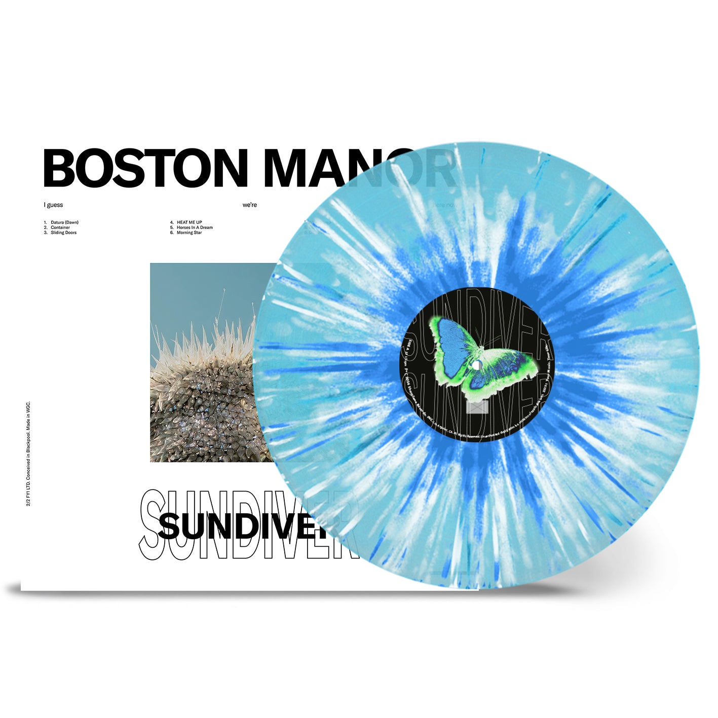 Boston Manor - Sundiver White/Blue Curacao Splatter LP (Pre-Order)