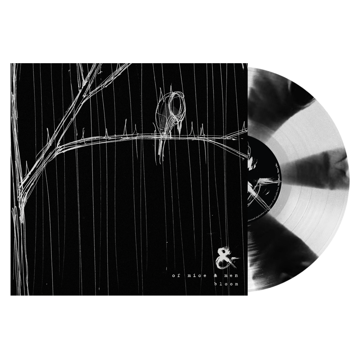 Of Mice & Men - 'Bloom' Black & White Pinwheel Vinyl