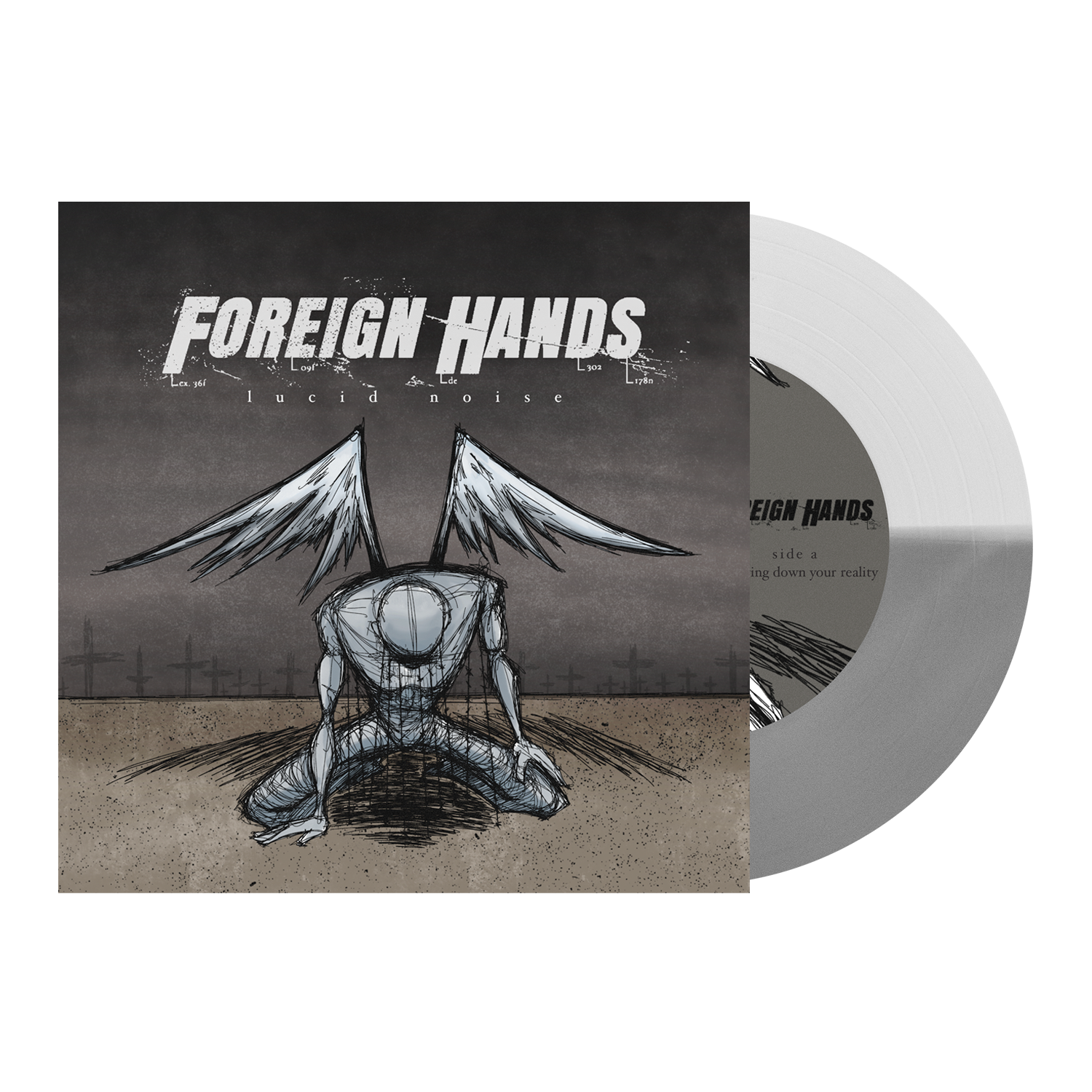 Foreign Hands - 'Lucid Noise' Half Clear / Half Silver 7