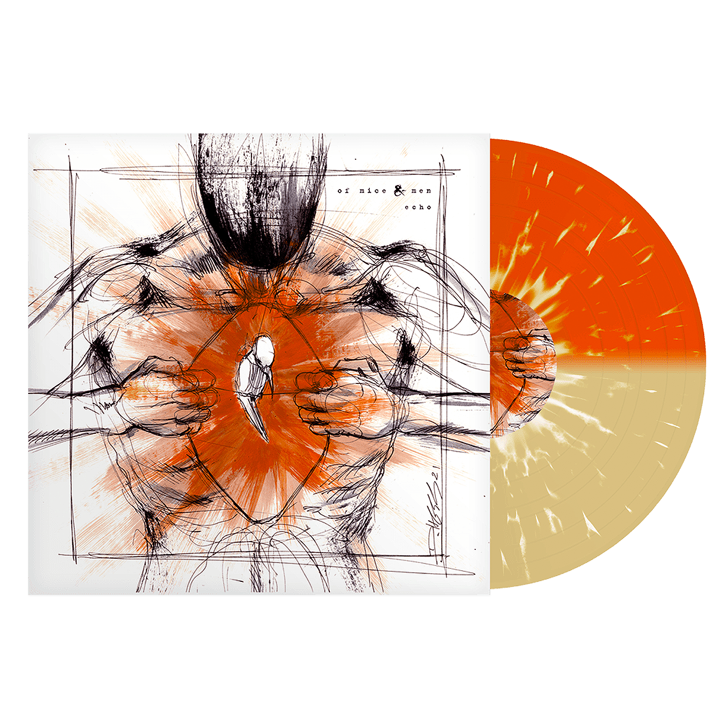 Of Mice & Men - 'Echo' Orange & Transparent Beer w/ White Heavy Splatter Vinyl LP