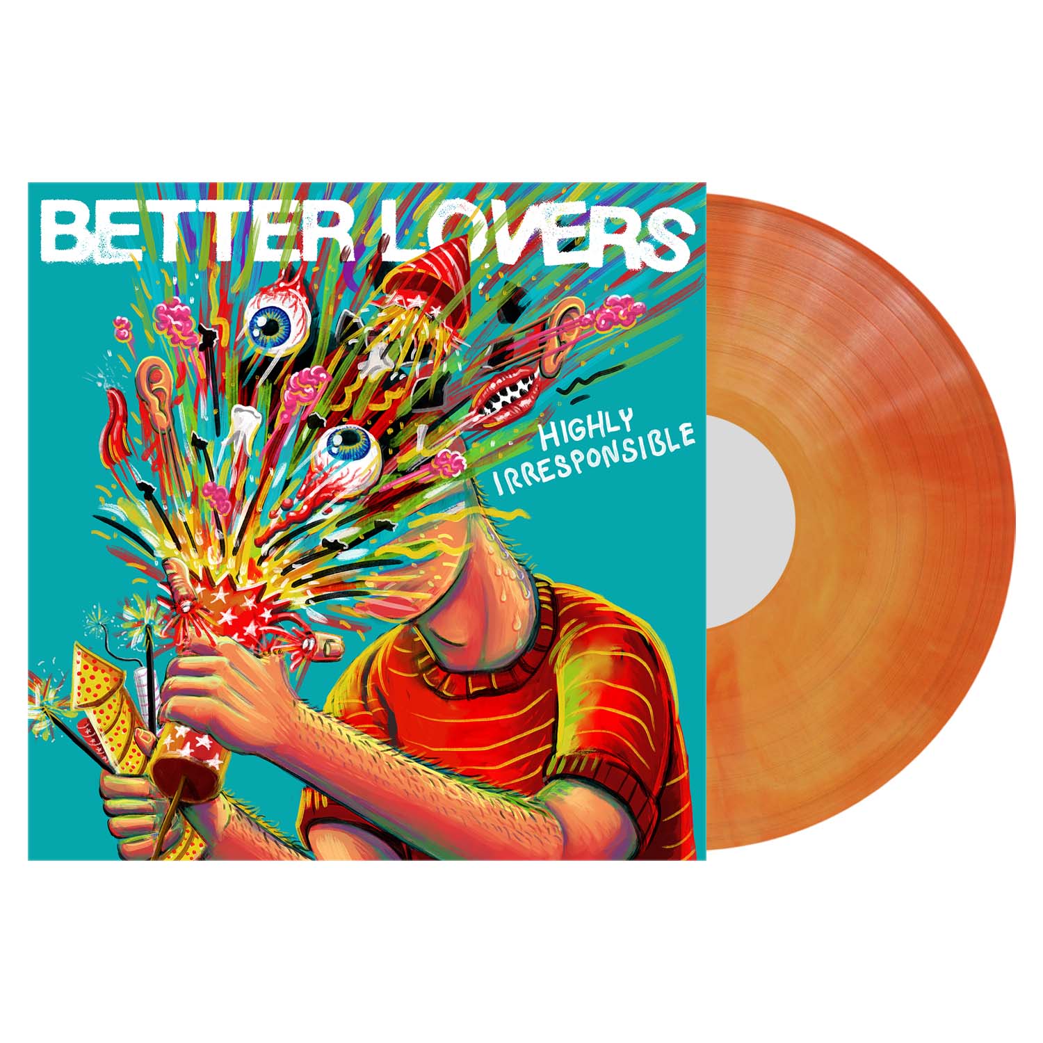 Better Lovers - 'Highly Irresponsible' Red/Orange Marbled LP