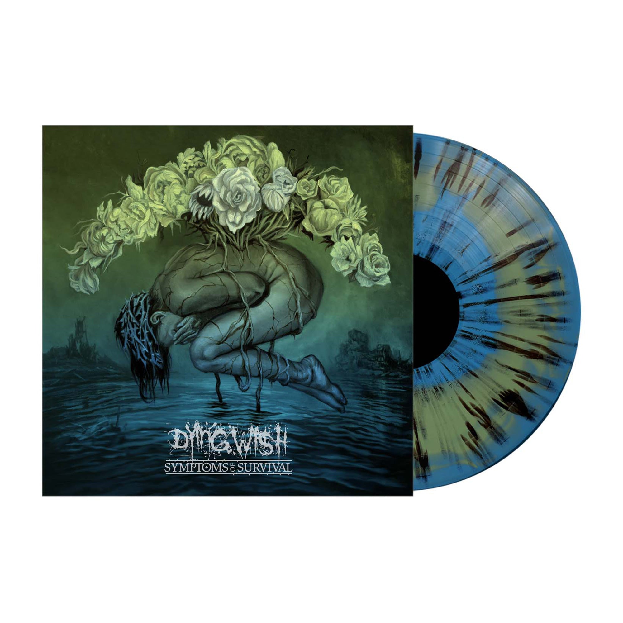 Dying Wish - 'Symptoms Of Survival' Blue Green Swirl w/ Black Splatter Vinyl