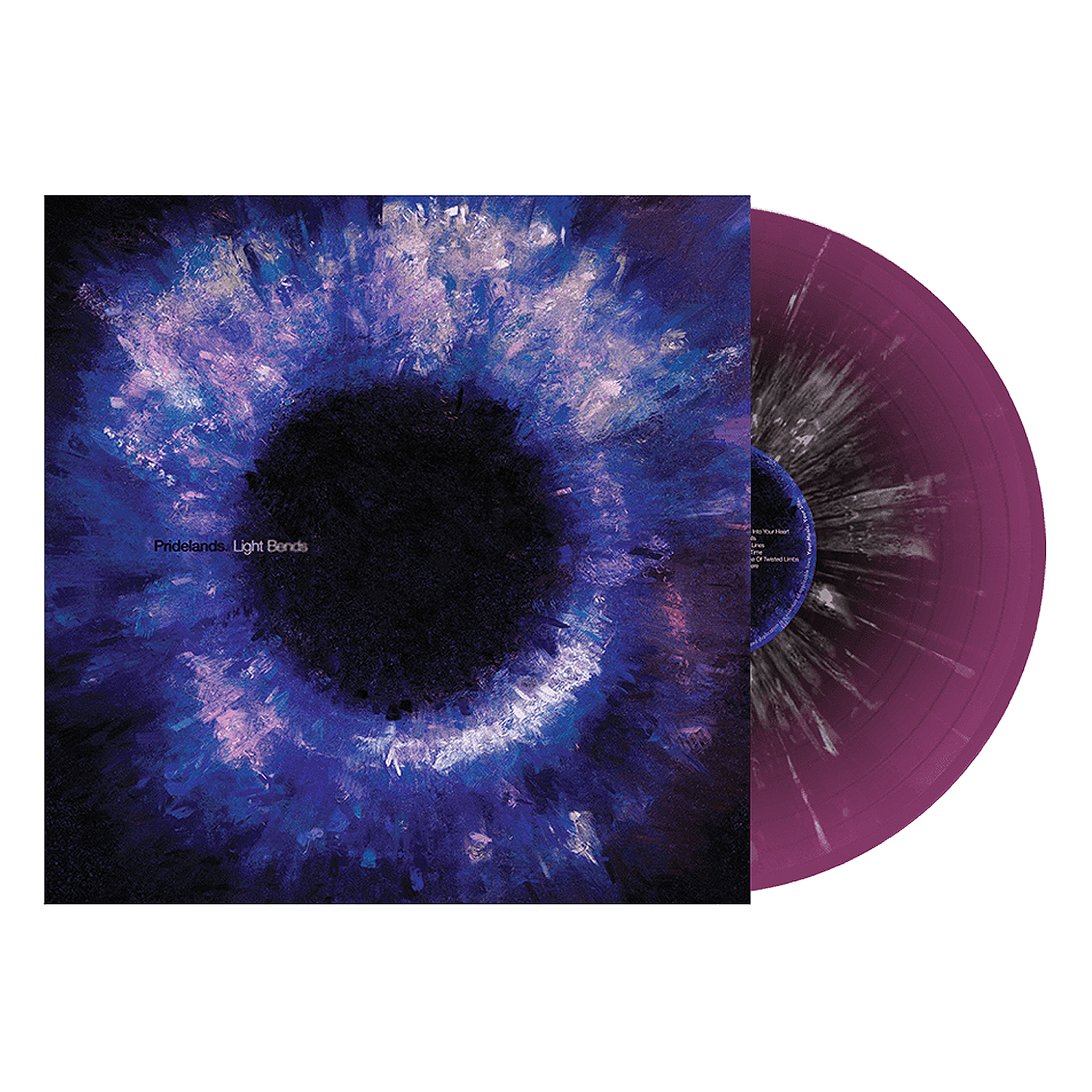 Pridelands - 'Light Bends' Black in Purple w/ White Splatter Vinyl LP